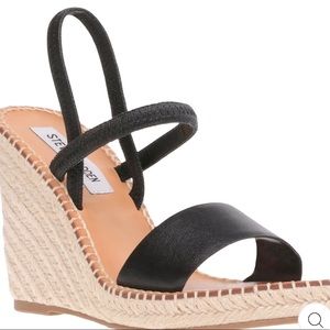 Brand New- Steve Madden Black McKenzie Wedge Sandals (7)